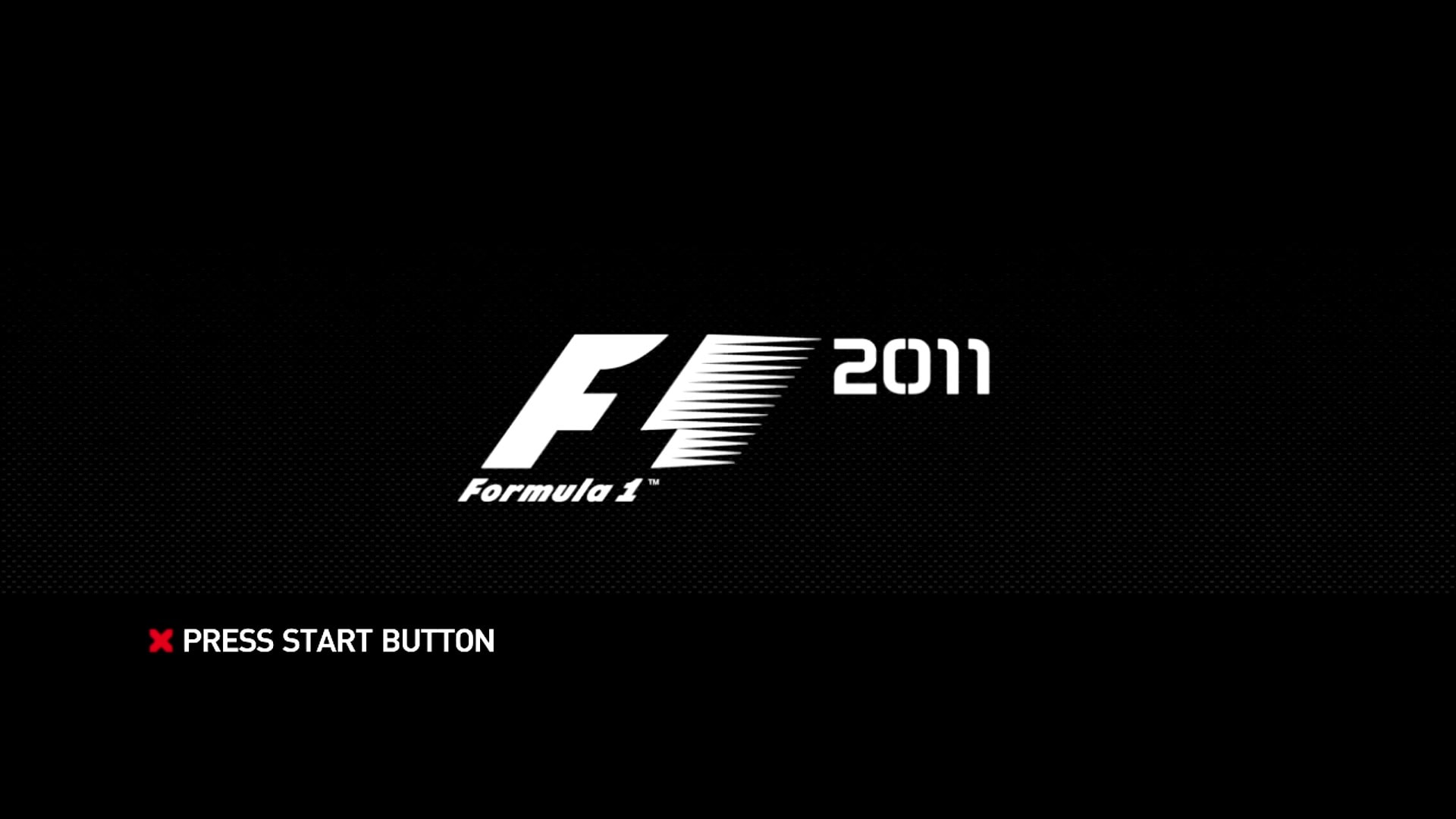 F1 2011 title screen for Xbox 360